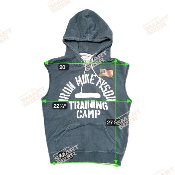 Roots of Fight Mike Tyson Training Camp Tank Hoodie Mens Large Boxing USA Flag - Picture 6 of 11